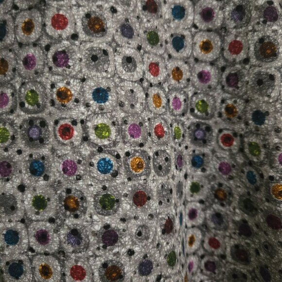 Marcello Luxurious Cotton Unique Pattern Gray Jewel Tones Short Size XXL - Picture 3 of 6